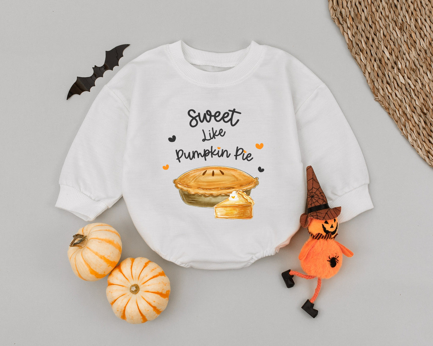 Harvest Pumpkin Baby Romper: First Halloween & Thanksgiving Outfit