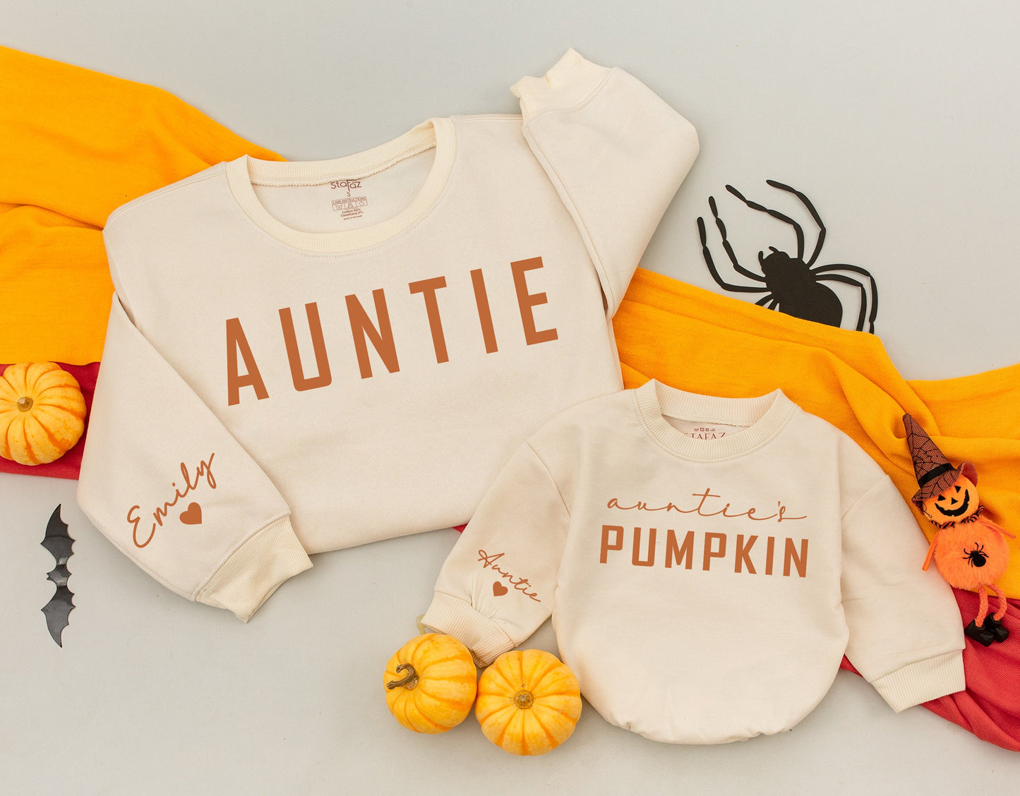 Auntie & Me Pumpkin Sweatshirts - Perfect Autumn Family Gift