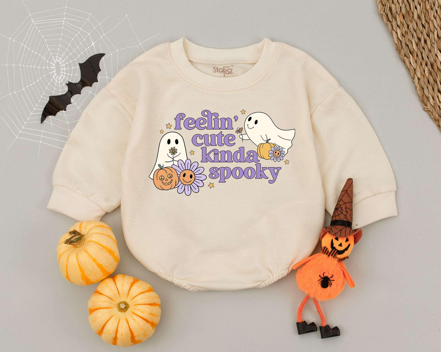 Adorable Retro Halloween Romper for Babies – Cute First Outfit