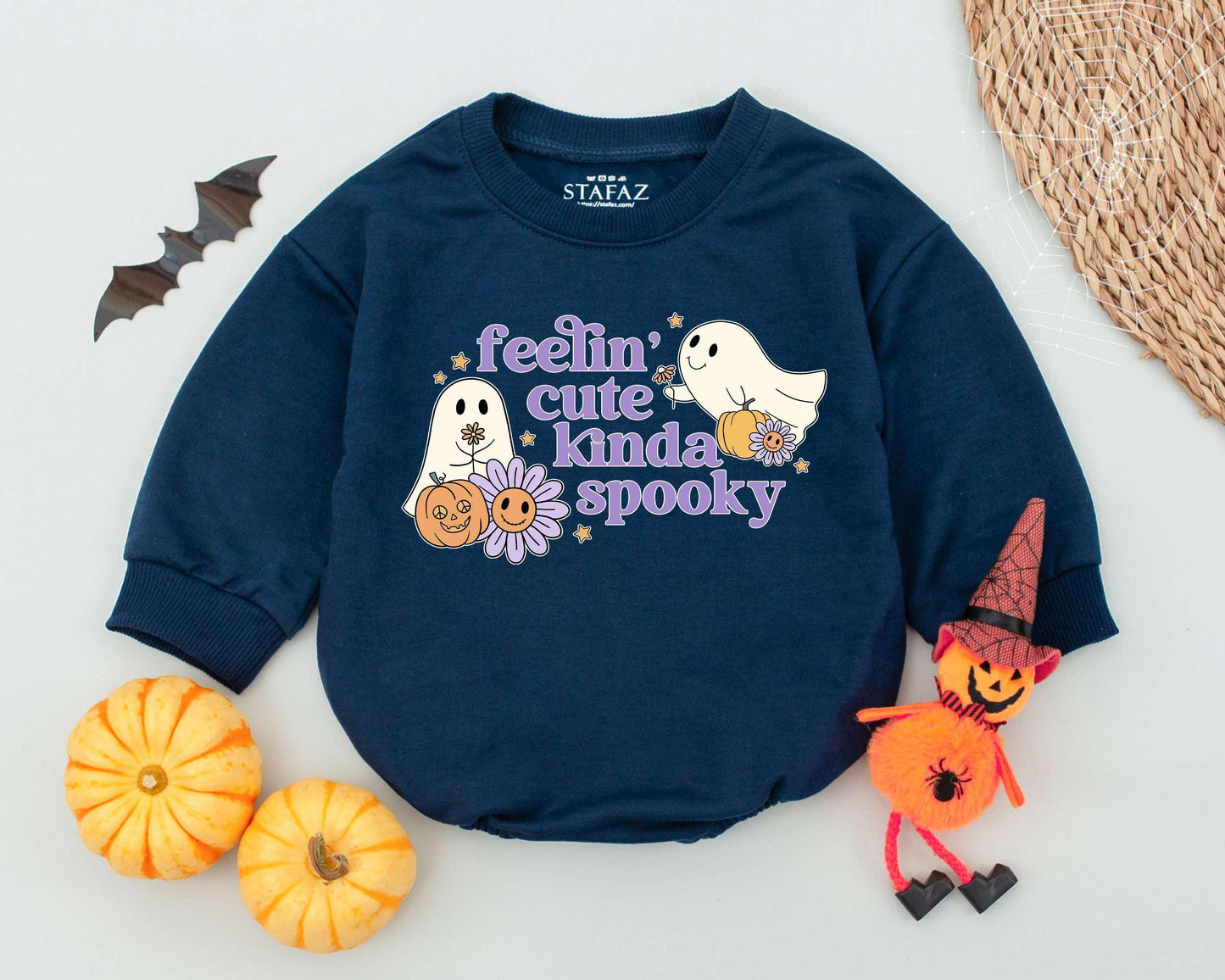 Adorable Retro Halloween Romper for Babies – Cute First Outfit