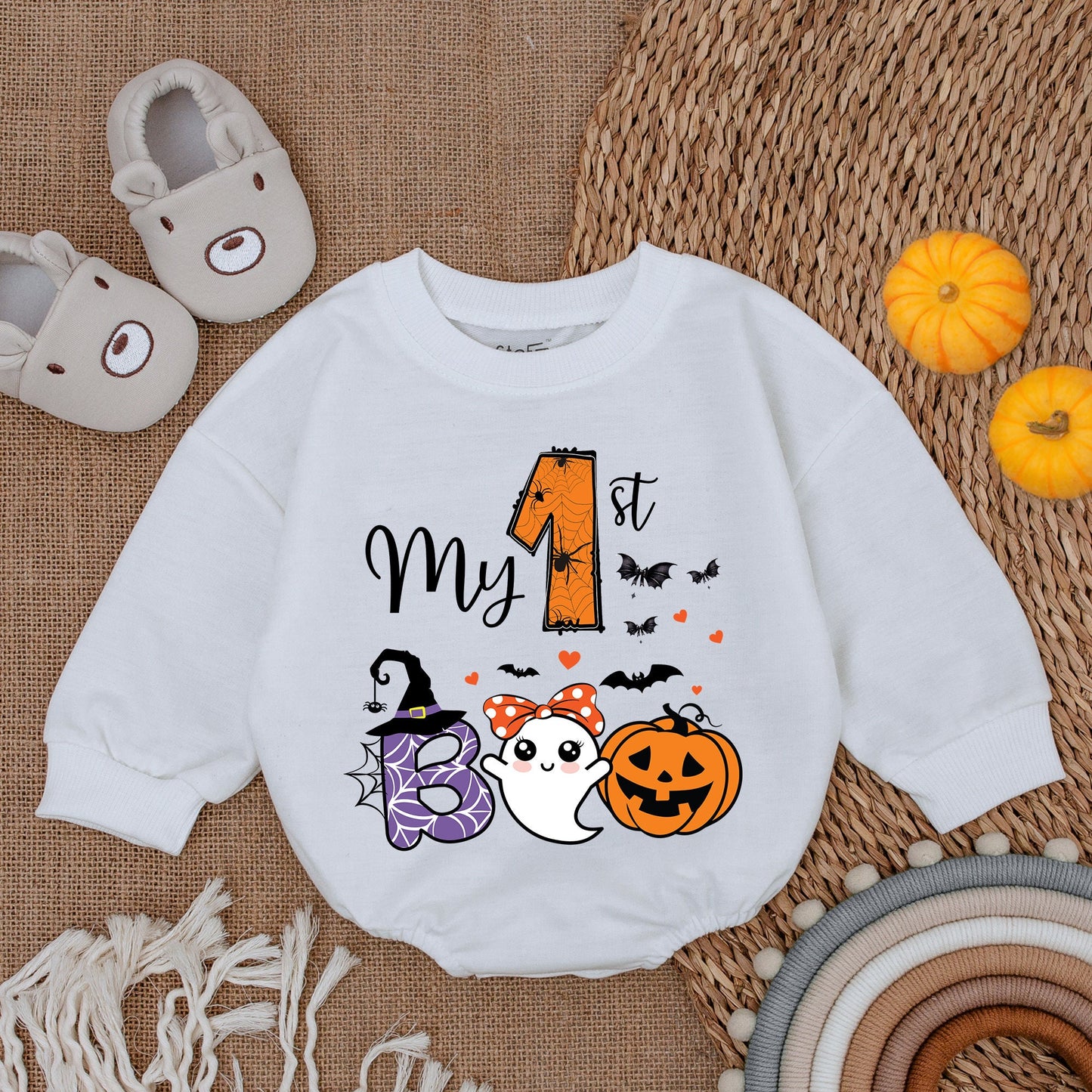 First Halloween Baby Girl Romper - Spooky Bodysuit for Fall Fun