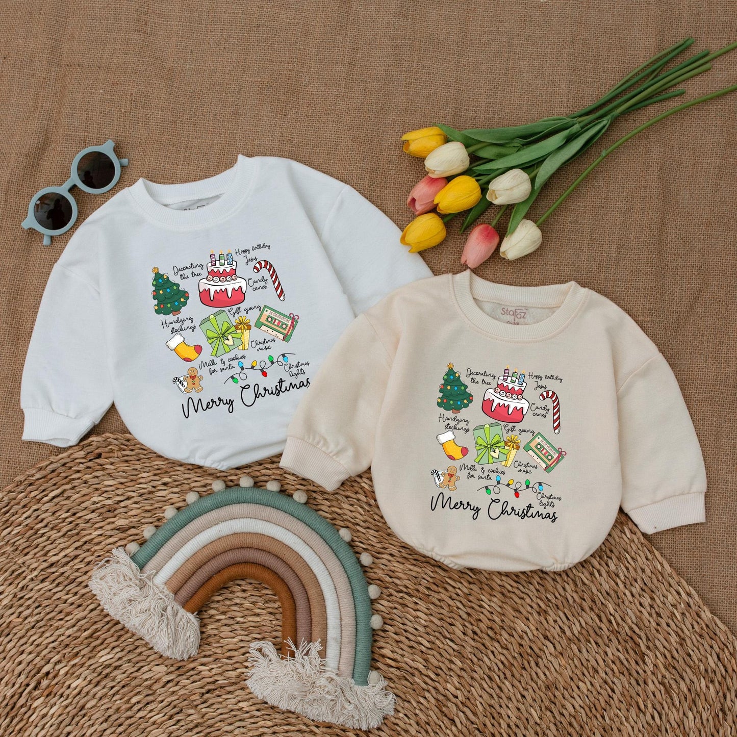 Baby Christmas Bubble Romper – First Holiday Bodysuit Outfit