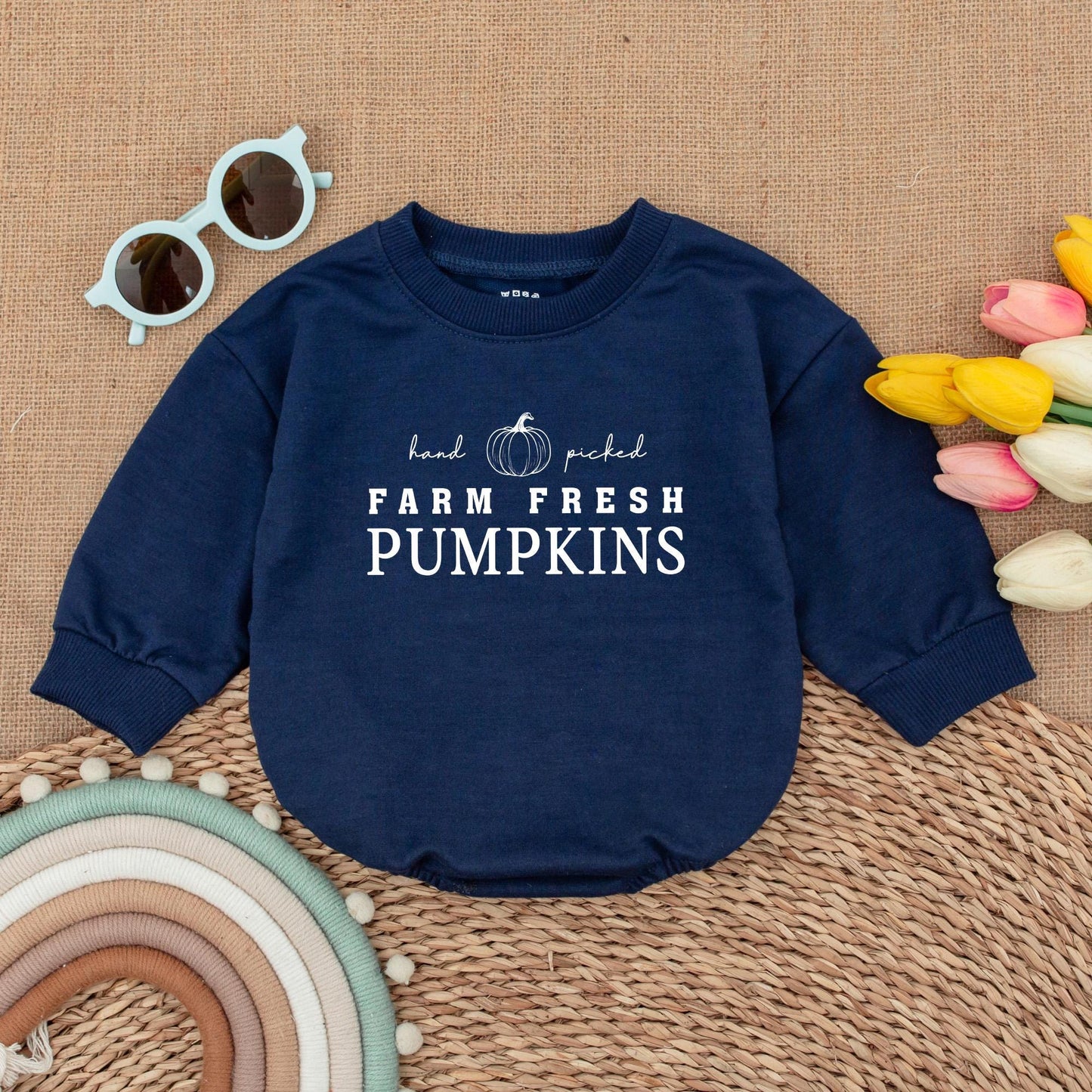 Little Pumpkin Fall Romper, Baby Bodysuit for First Thanksgiving
