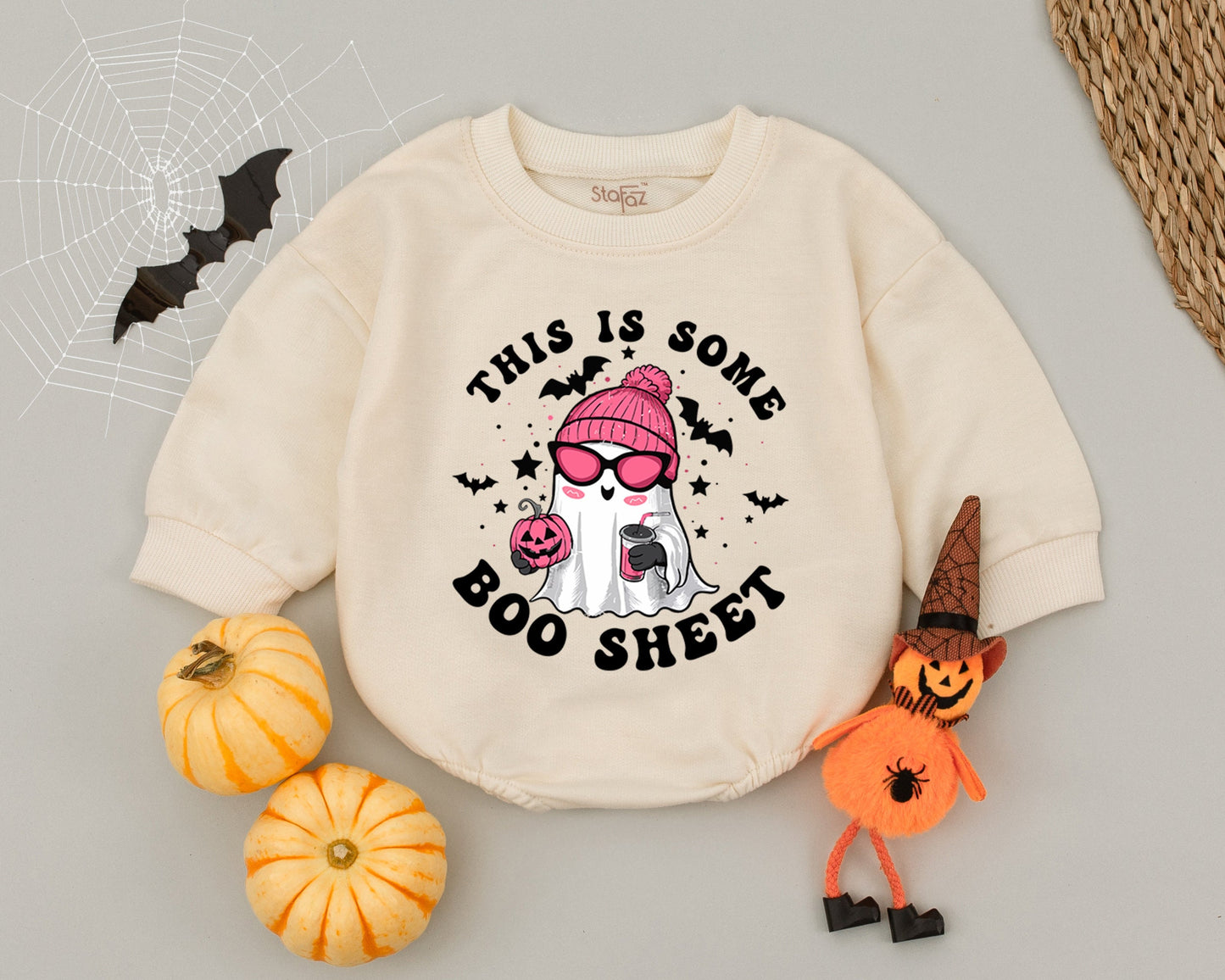 Spooky Cute Ghost Baby Romper - Funny Halloween Outfit for Toddlers