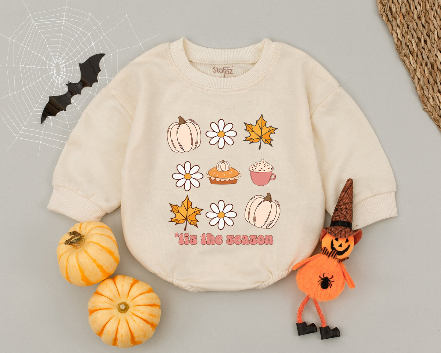 Cozy Thanksgiving Romper: Little Pumpkin Pie Baby Bodysuit