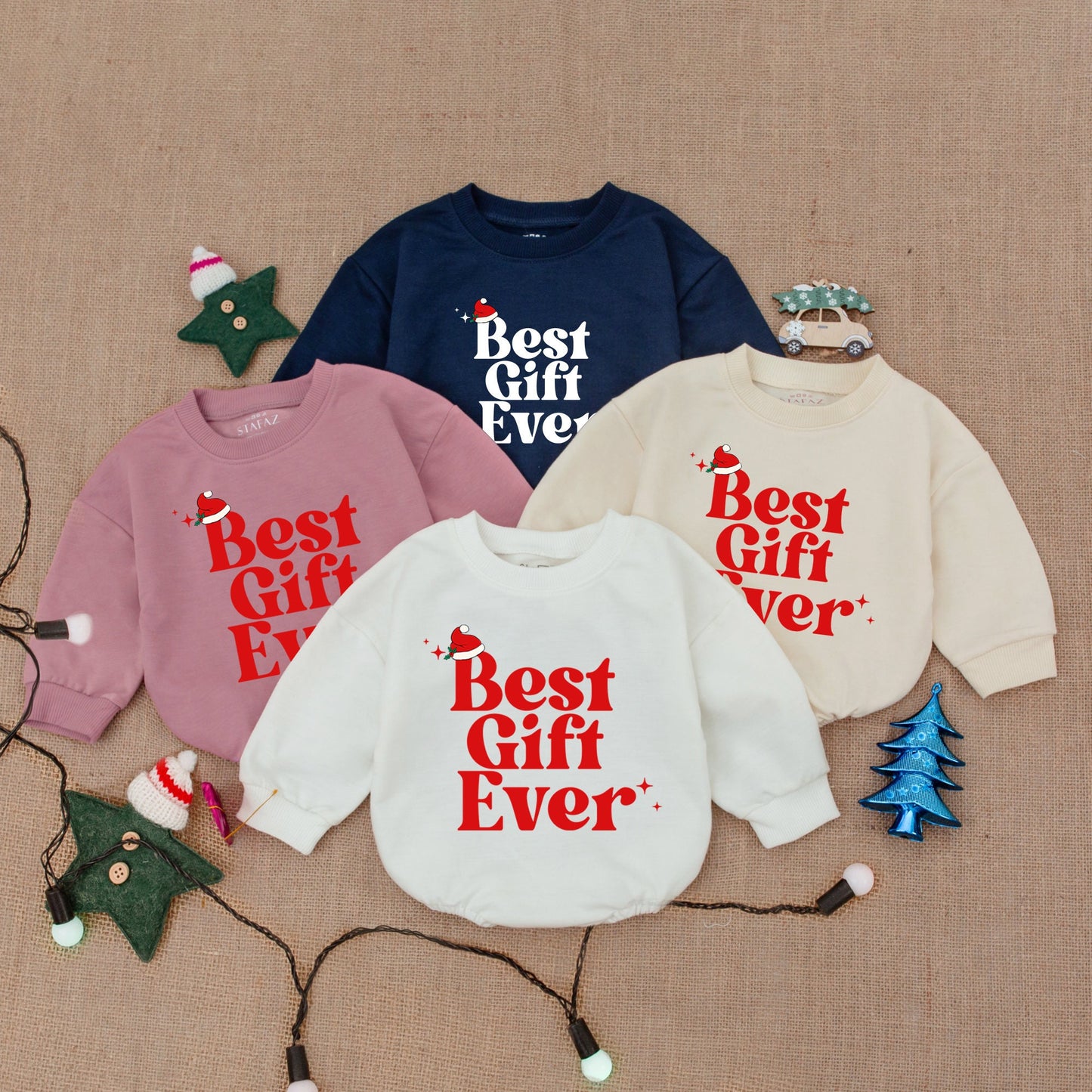 Cozy Christmas Bodysuit: Retro Santa Baby Romper Gift Outfit