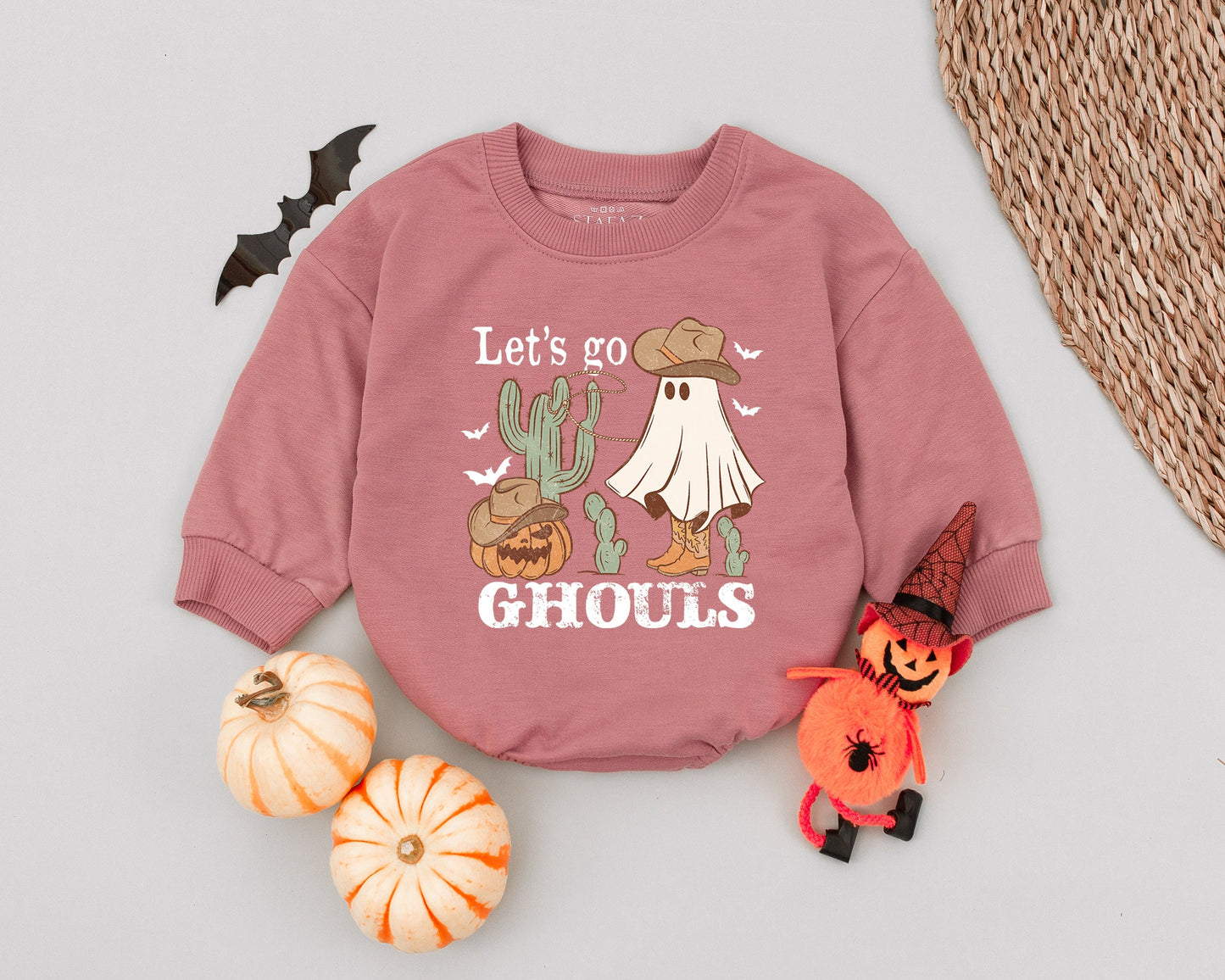 Retro Halloween Baby Romper: Pumpkin, Ghost, Western Style Costume