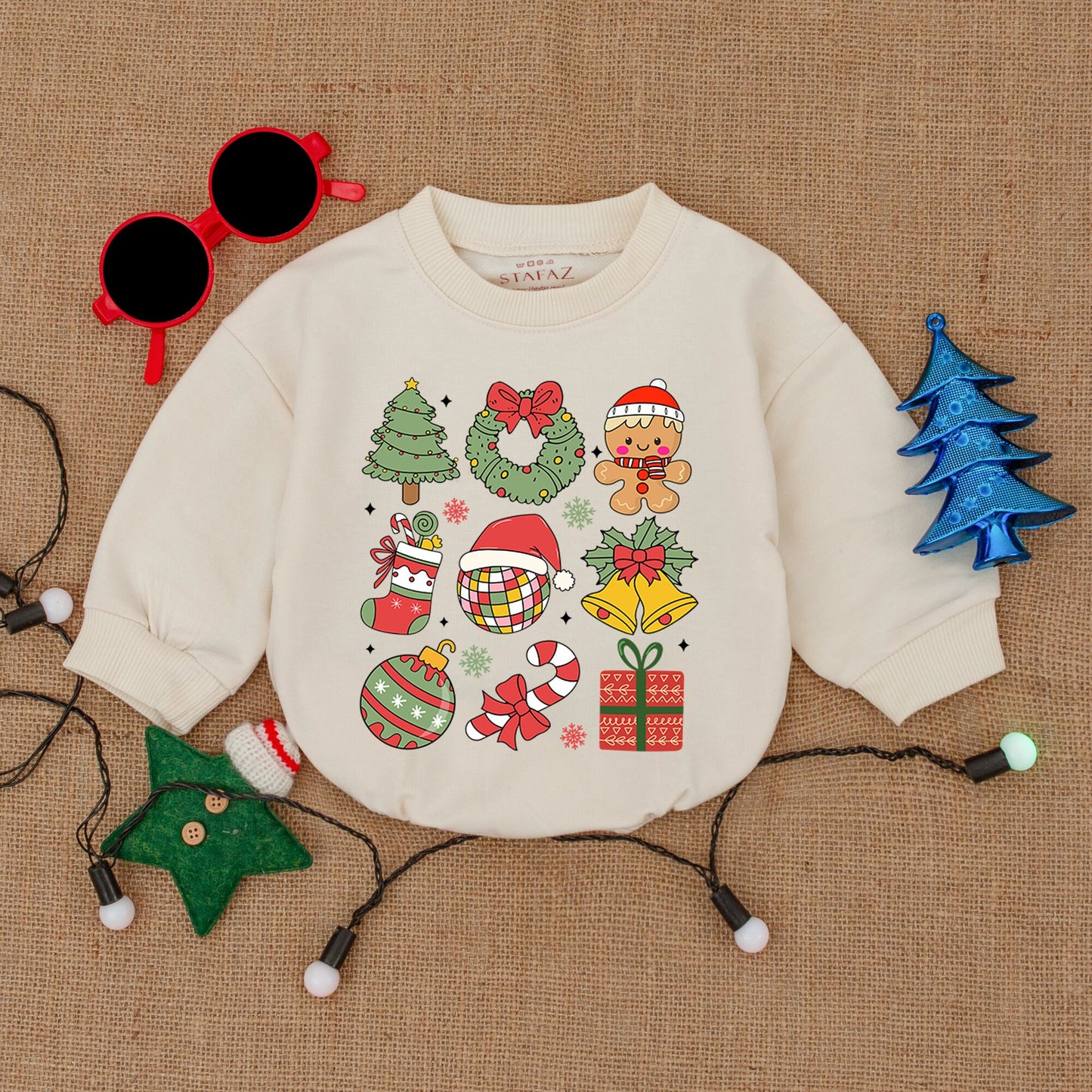 Santa Baby Romper – Cozy Christmas Bodysuit Gift for Infants