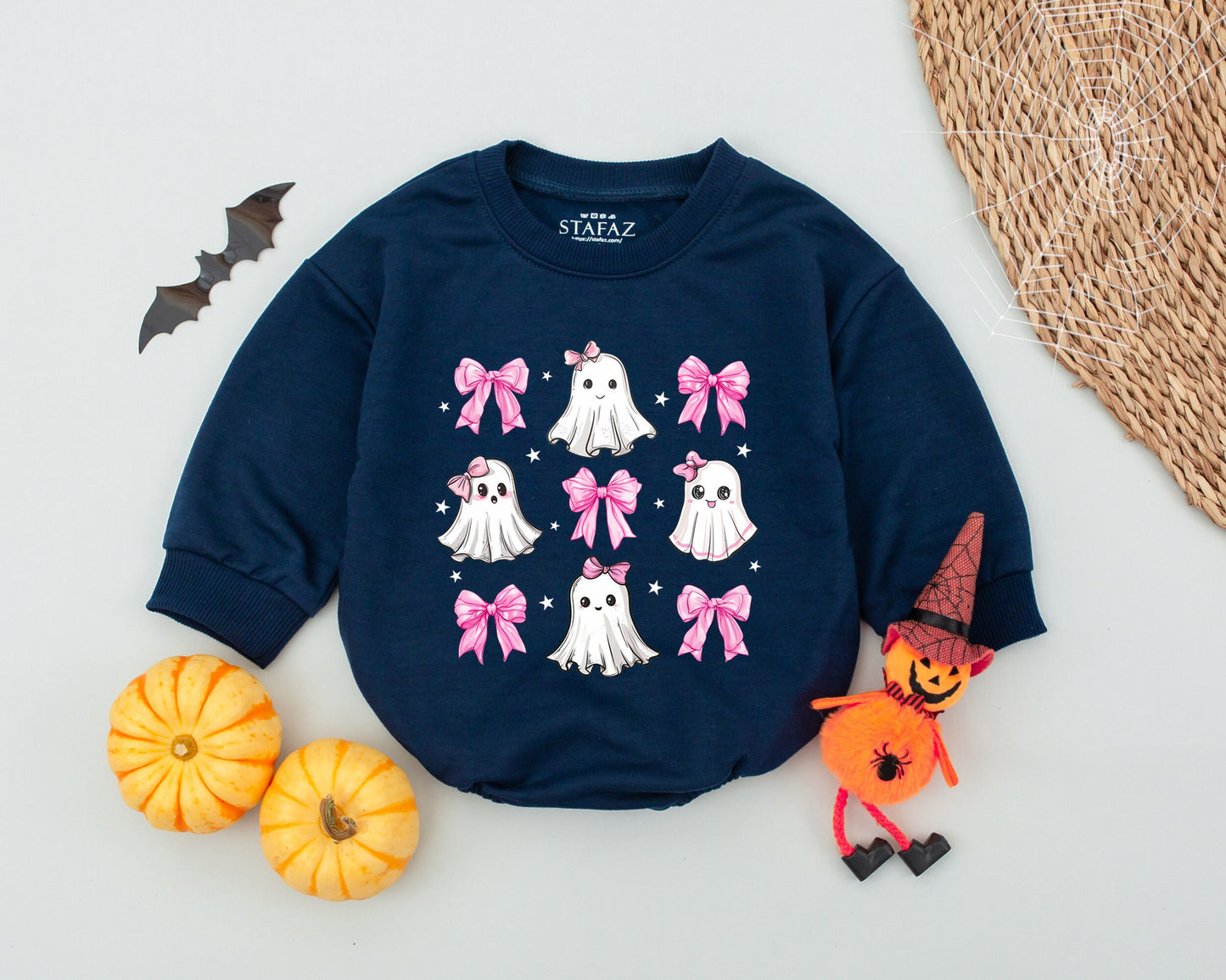 Pink Ghost Baby Romper: First Halloween Outfit & Costume