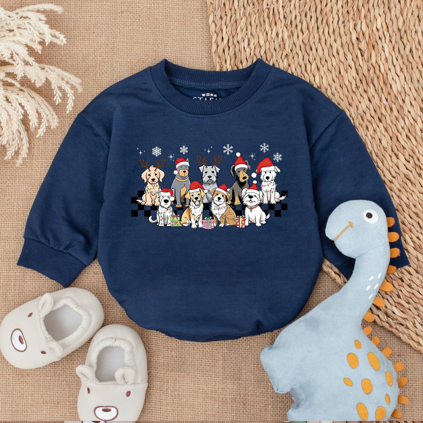 Baby Christmas Romper: My First Xmas Long Sleeve Bodysuit Gift