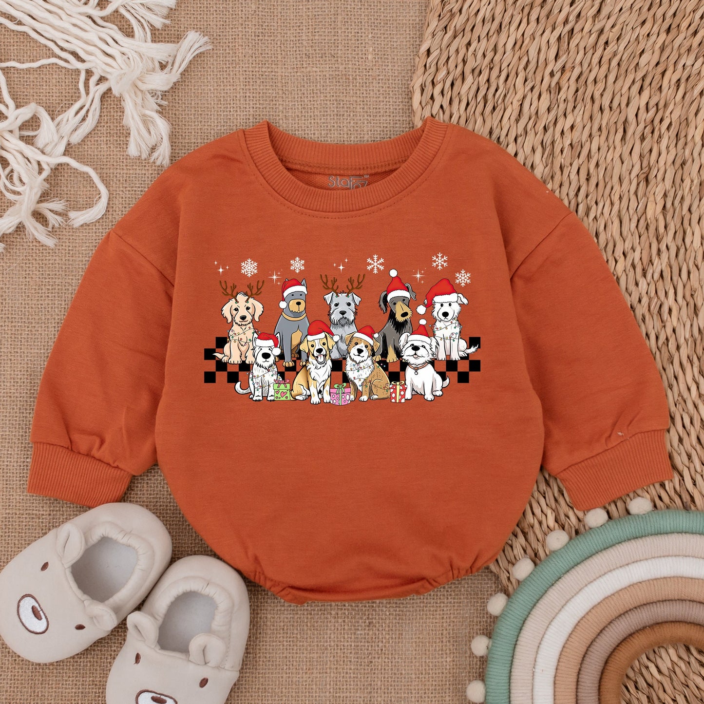 Baby Christmas Romper: My First Xmas Long Sleeve Bodysuit Gift