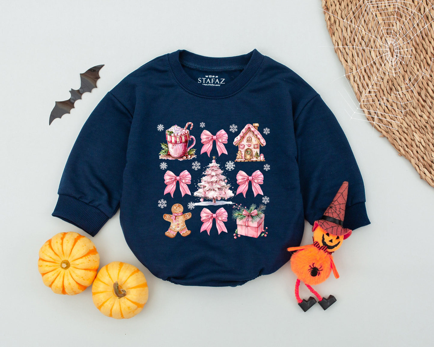Pink Christmas Baby Bodysuit: Festive First Holiday Outfit