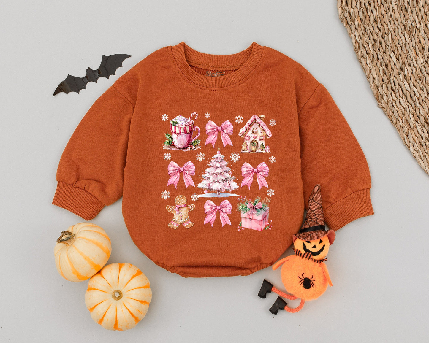 Pink Christmas Baby Bodysuit: Festive First Holiday Outfit