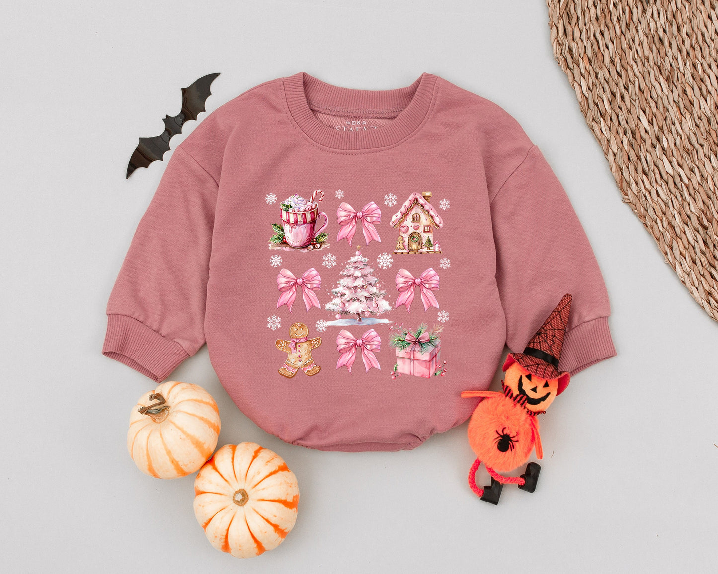 Pink Christmas Baby Bodysuit: Festive First Holiday Outfit