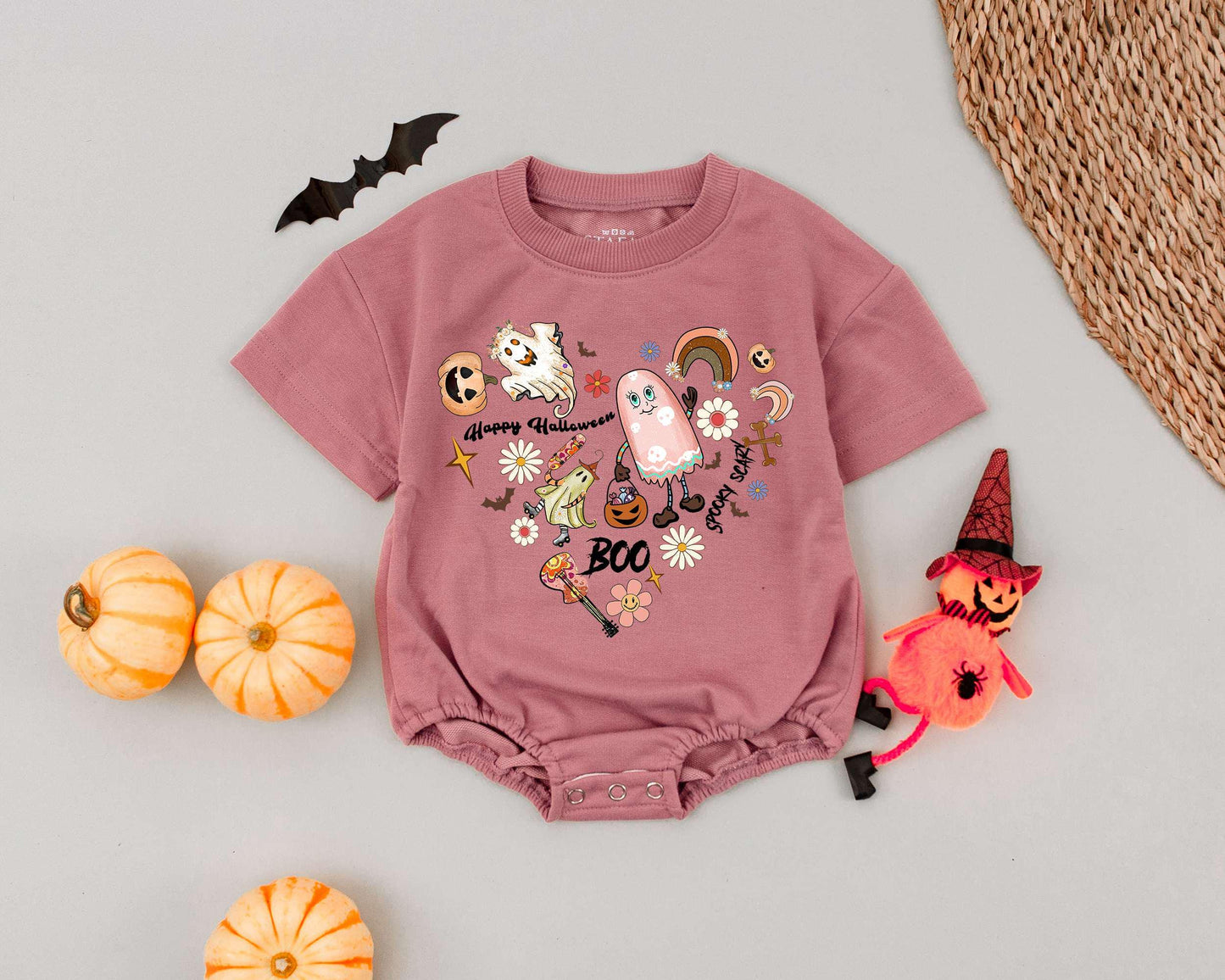 Pumpkin Cowboy Baby Romper, My First Halloween Western Outfit