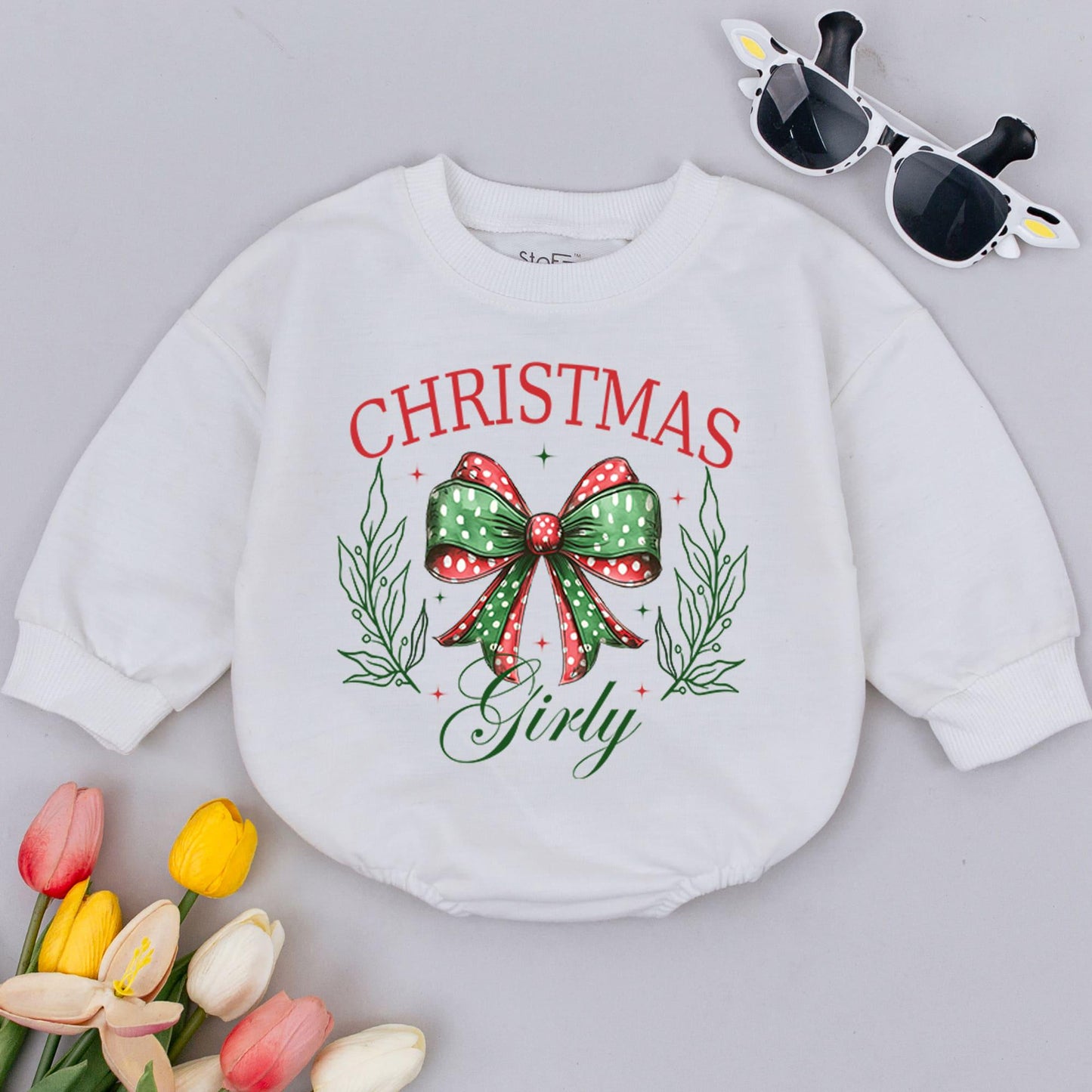 Baby's First Christmas Retro Romper - Cute Holiday Gift Outfit