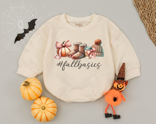 Autumn Baby Romper: Pumpkin Bow Outfit for Thanksgiving & More