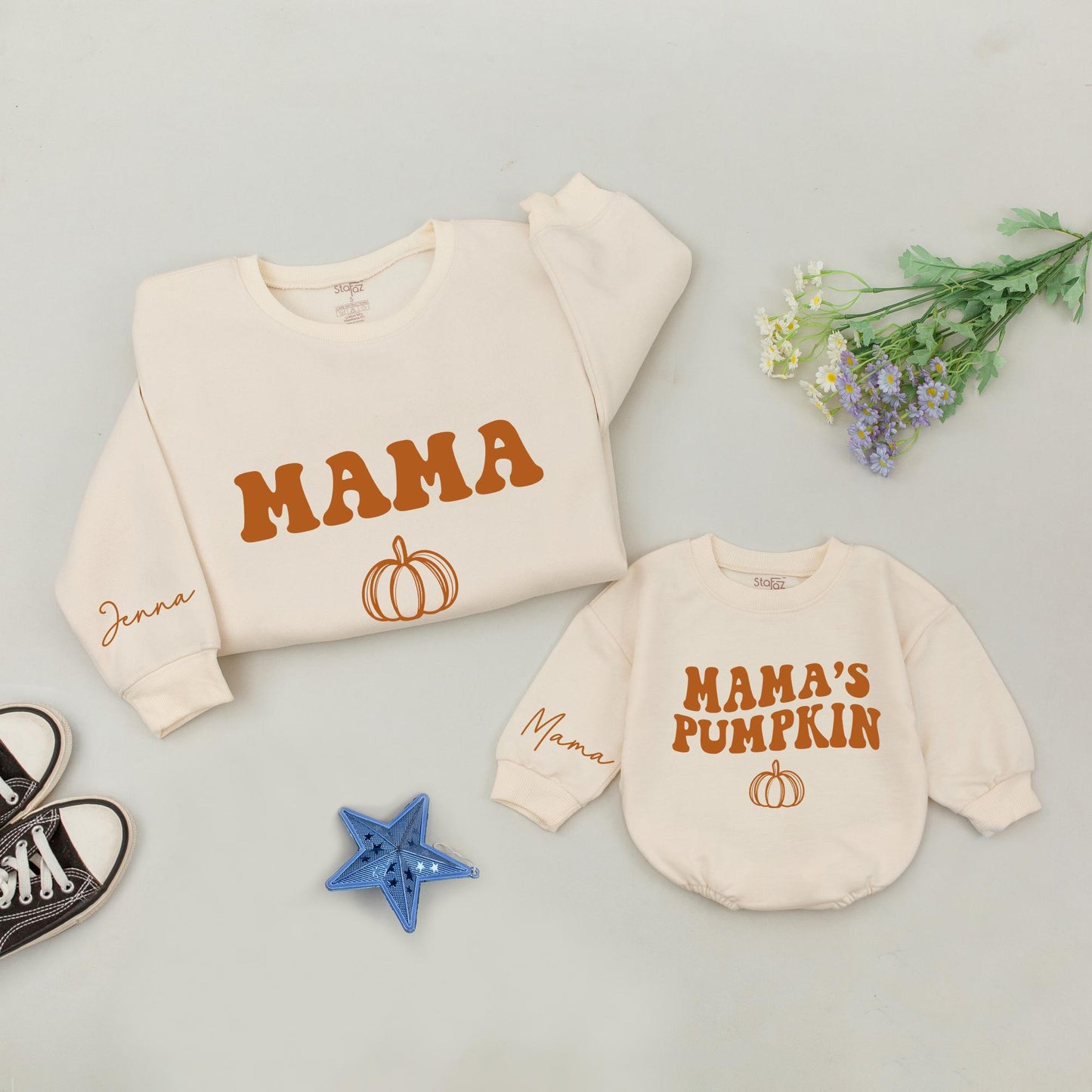 Mama & Mini Pumpkin Patch Sweatshirts: Fall & Holiday Matching Set
