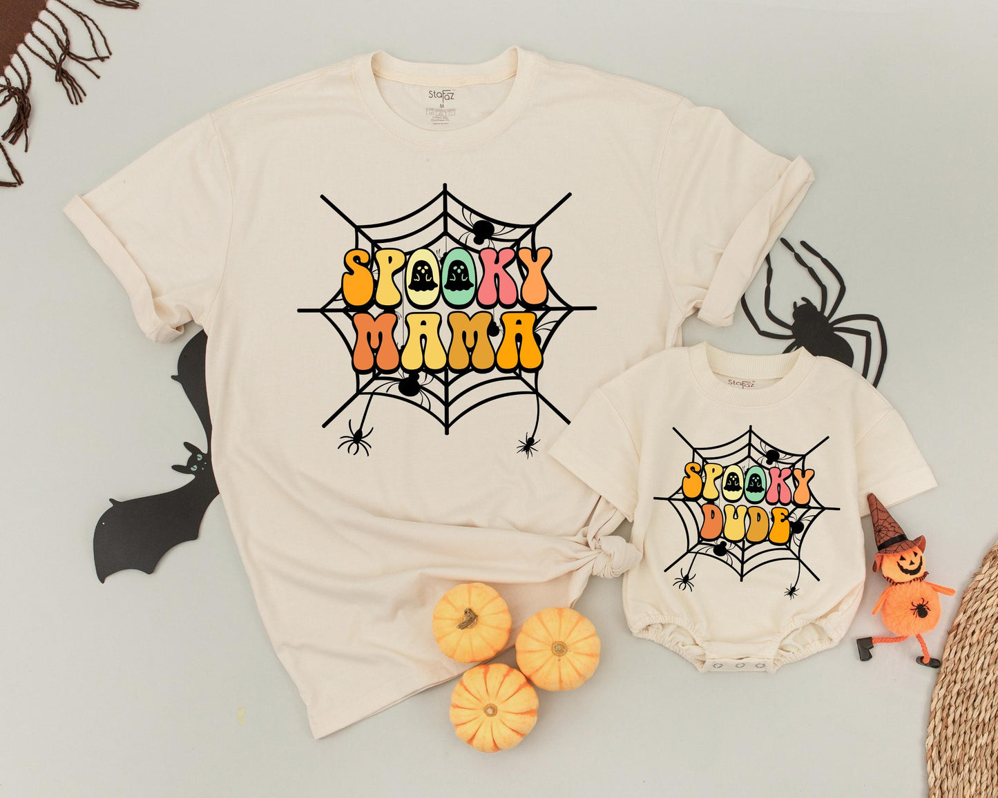 Retro Family Halloween Shirts, Matching Costumes, Spooky Mommy & Me