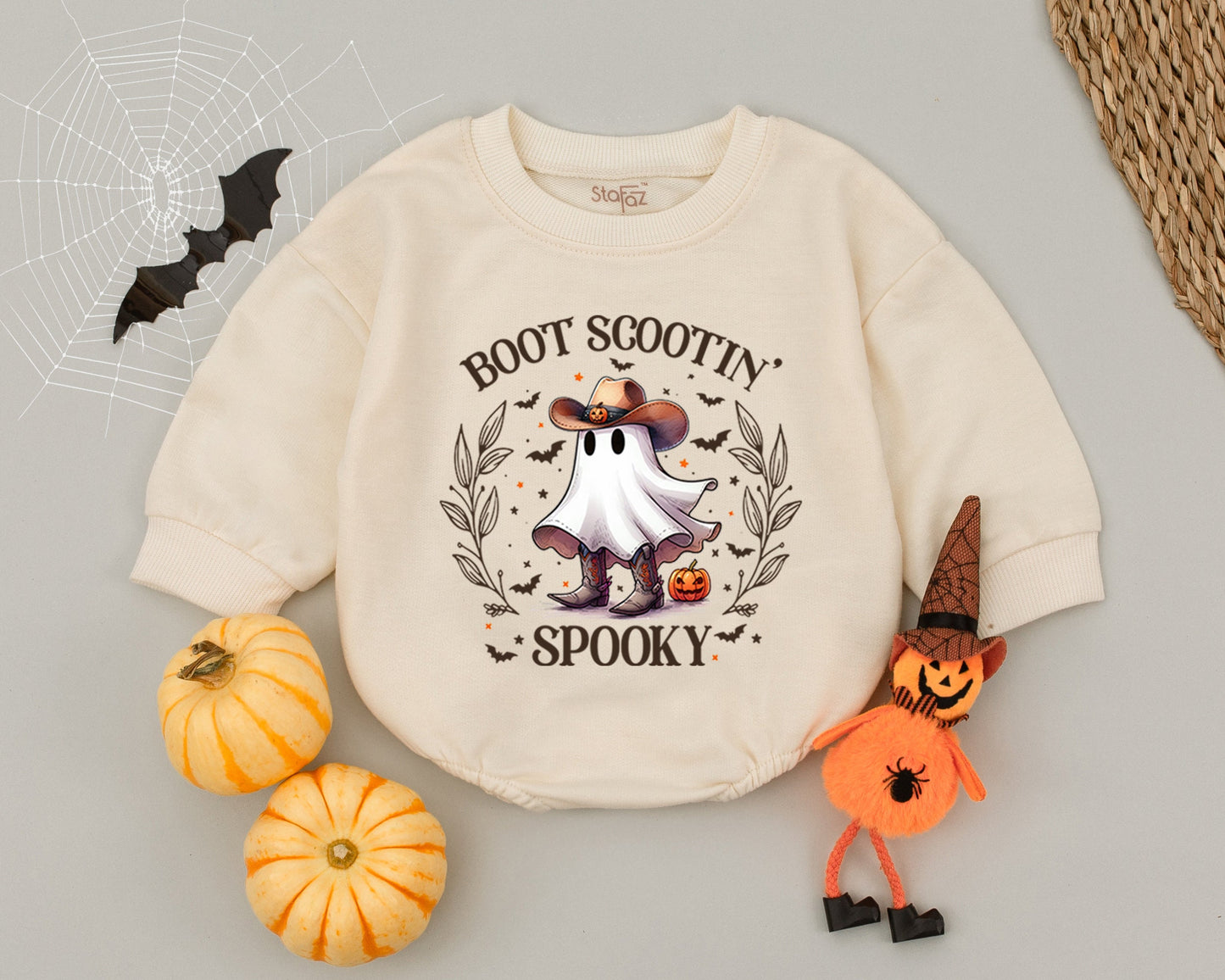 Spooky Cowboy Baby Romper: Western Halloween Outfit & Costume