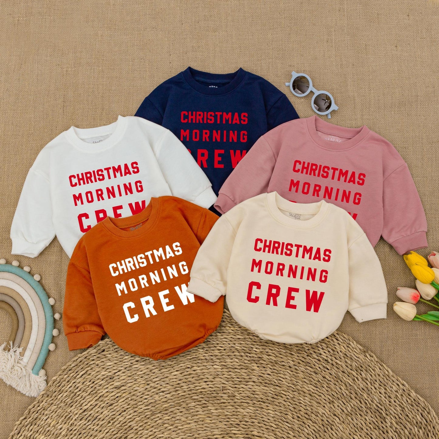 Retro Christmas Baby Romper - First Christmas Outfit & Gift
