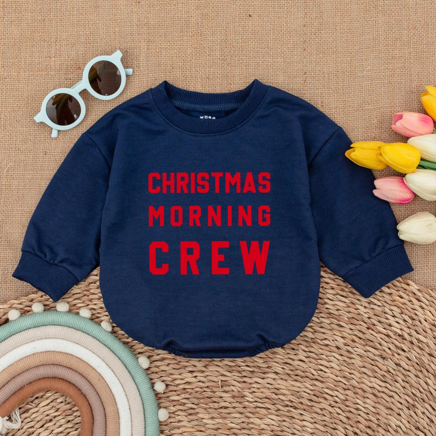 Retro Christmas Baby Romper - First Christmas Outfit & Gift