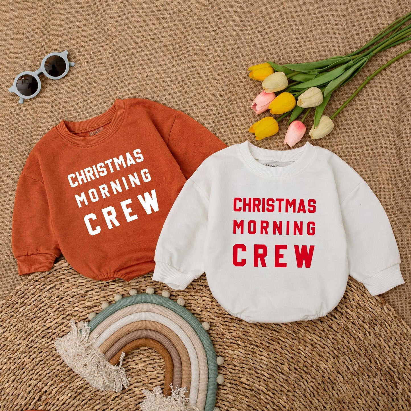 Retro Christmas Baby Romper - First Christmas Outfit & Gift