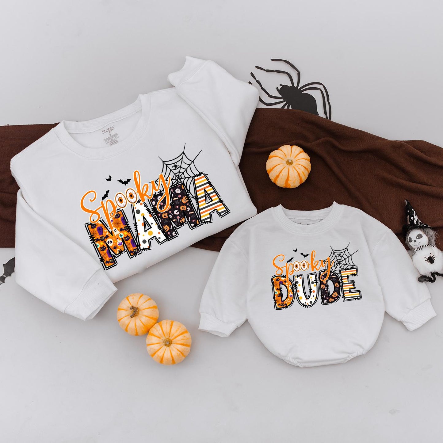 Halloween Family Outfits: Spooky Mama, Baby, and Kid Sweaters