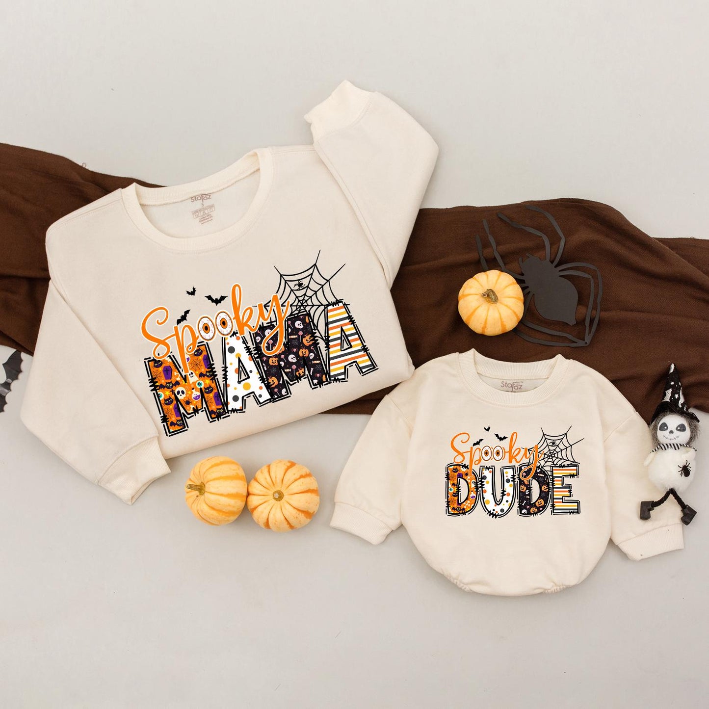 Halloween Family Outfits: Spooky Mama, Baby, and Kid Sweaters