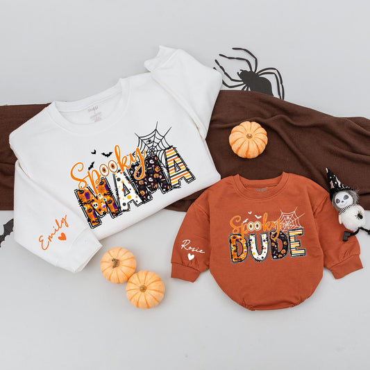Halloween Family Outfits: Spooky Mama, Baby, and Kid Sweaters