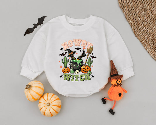 Spooky Baby Witch Romper: First Halloween Outfit for Newborns