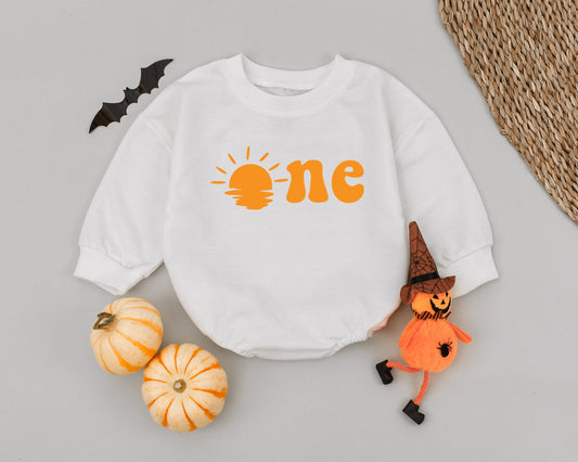 First Birthday Baby Bodysuit: Sun-Themed Bubble Romper Outfit