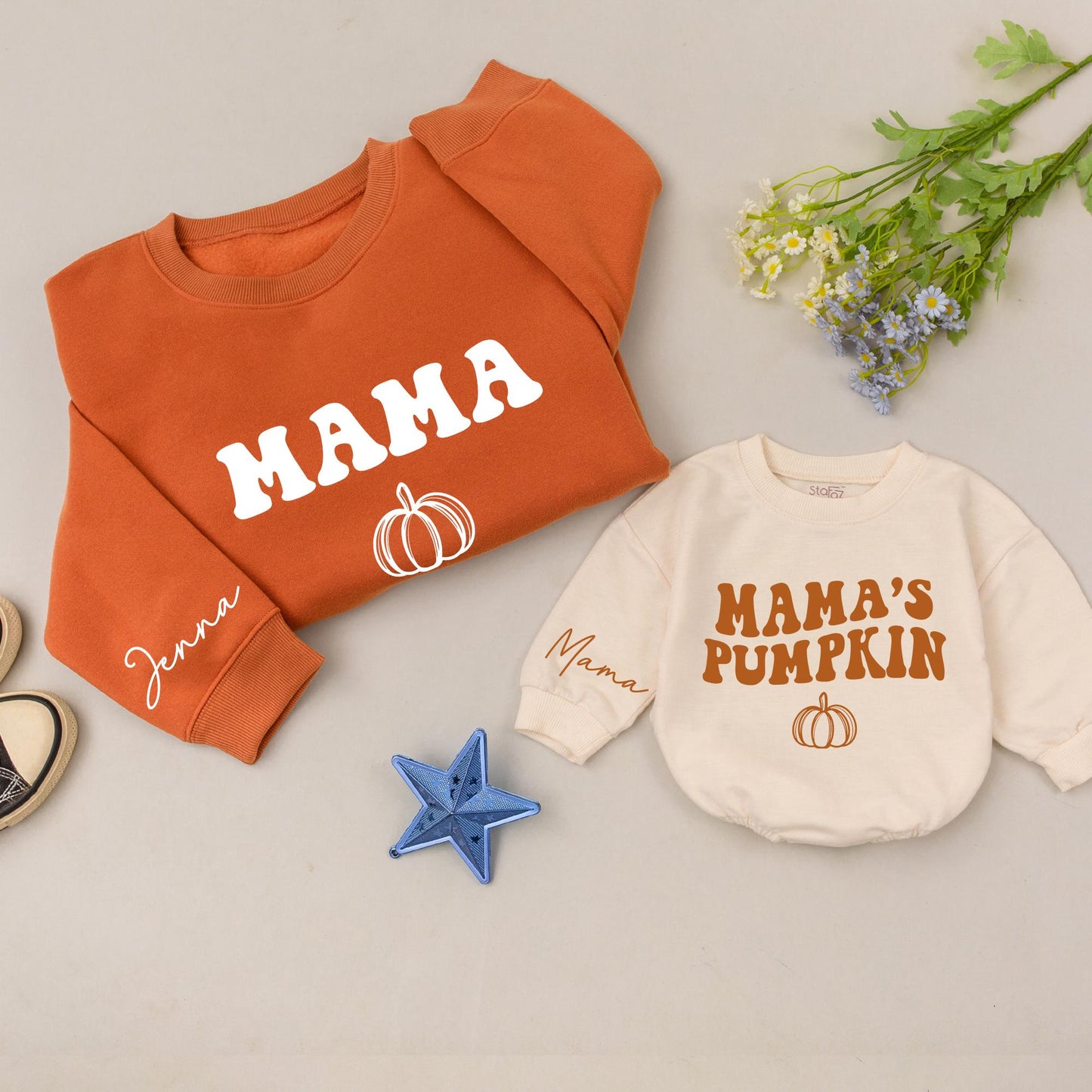 Mama & Mini Pumpkin Patch Sweatshirts: Fall & Holiday Matching Set