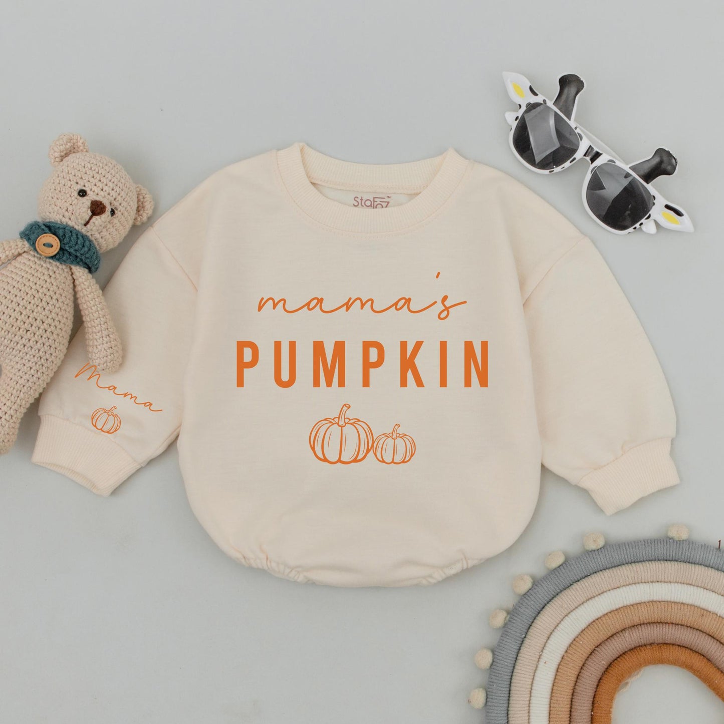 Mama & Mini Pumpkin Sweatshirt Set - Retro Fall Thanksgiving Outfit