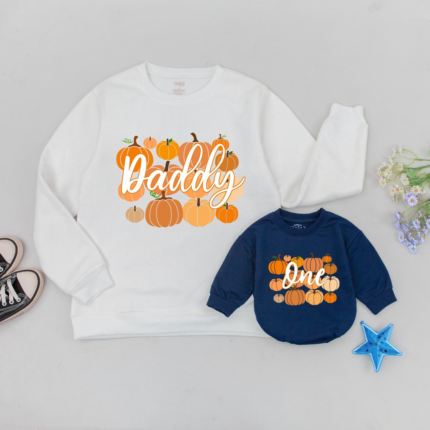 Personalized Pumpkin Sweatshirts: Matching Mommy & Me Thanksgiving Outfit