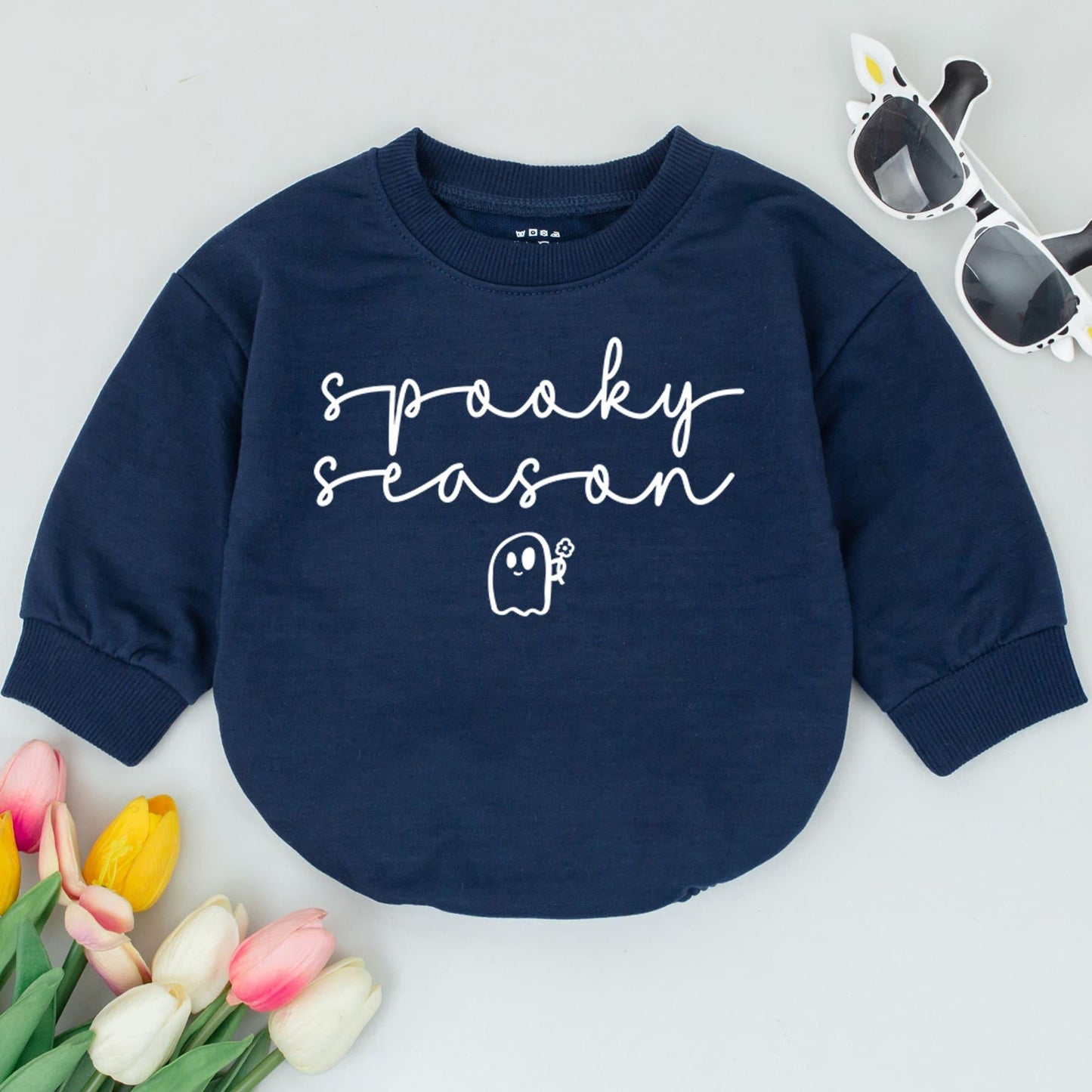 Retro Halloween Baby Romper – Cute Fall Outfit for Spooky Season