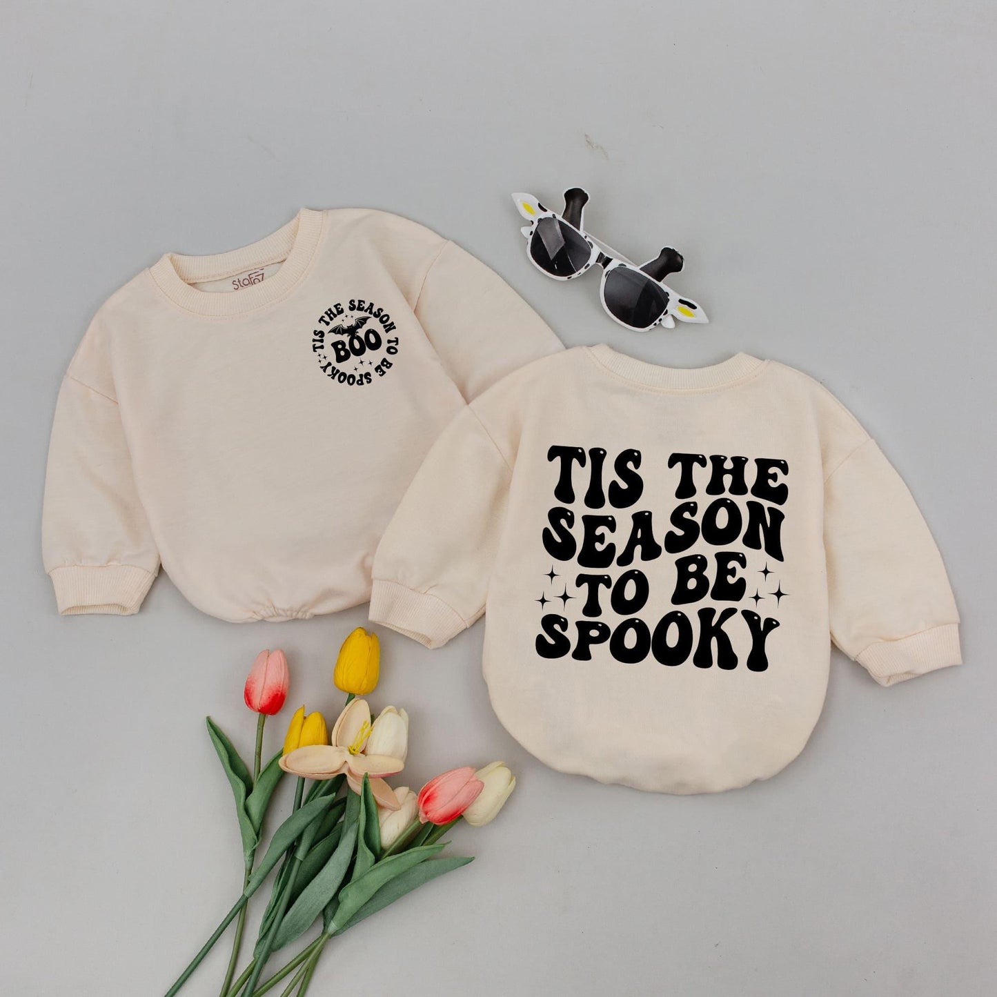 First Halloween Ghost Romper Bodysuit - Cute Baby Fall Outfit