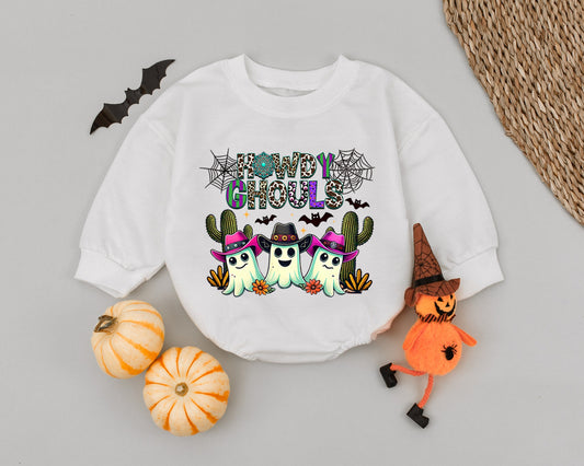 Ghostly Cowboy Baby Romper: First Halloween Country Outfit
