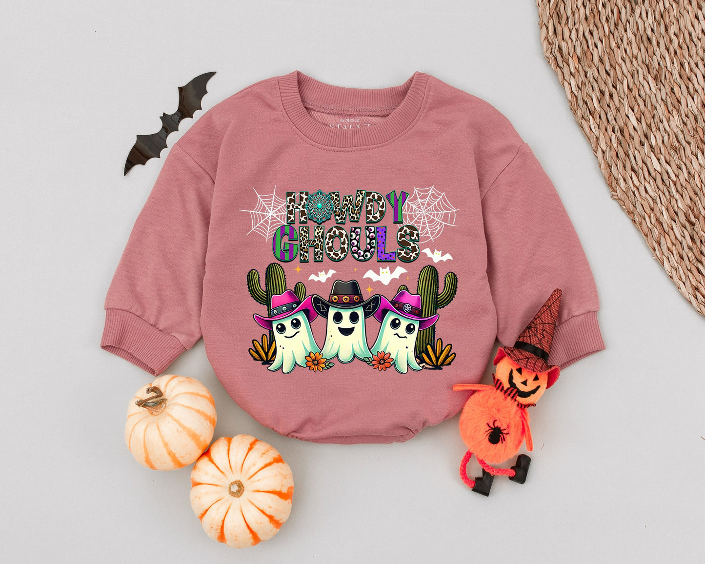 Ghostly Cowboy Baby Romper: First Halloween Country Outfit