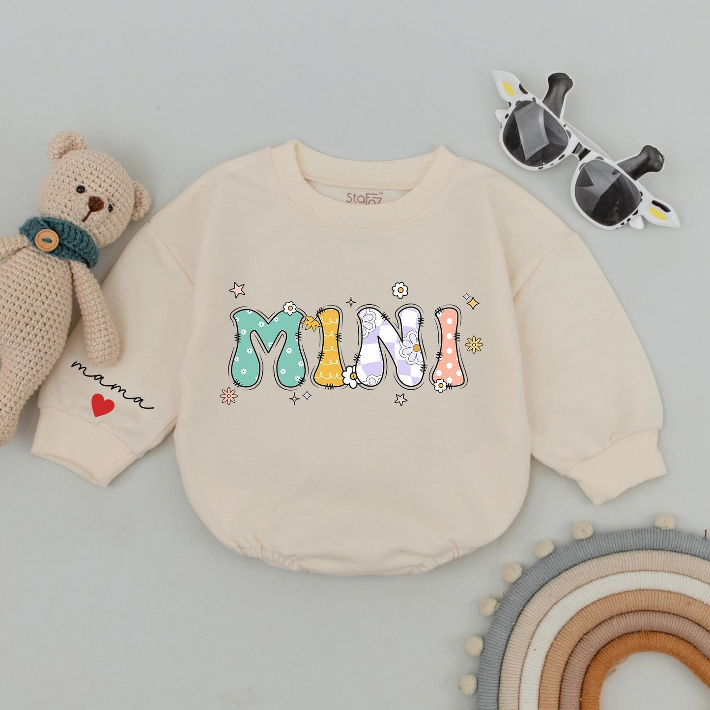 Retro Mama & Mini Sweatshirt Set for Mother's Day & Baby Shower