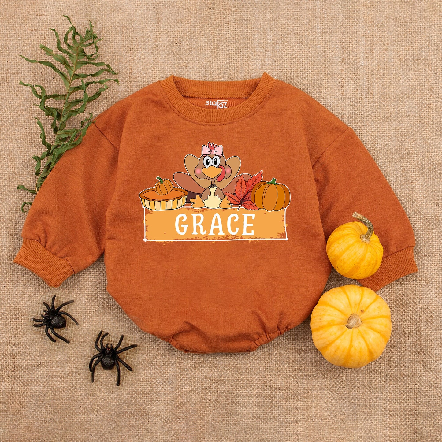 Thanksgiving Baby Romper Outfit – My First Holiday Bubble Suit