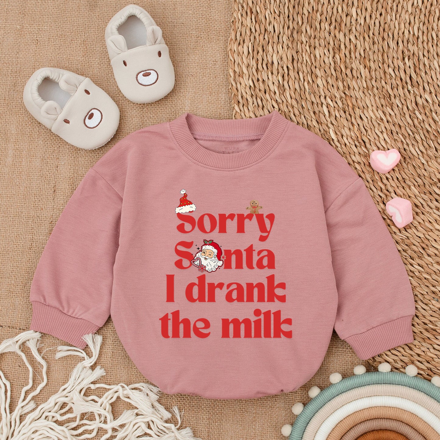 Santa Baby Romper - Funny Xmas Bodysuit for Newborn or Toddler