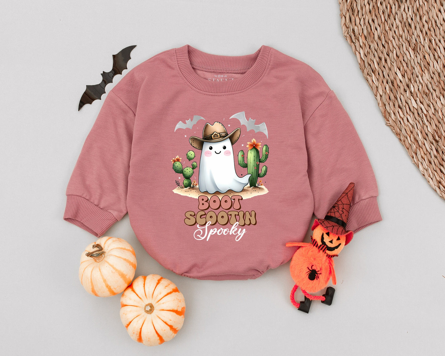 Cowboy Ghost Baby Romper: Cute Western Outift for Halloween Fun