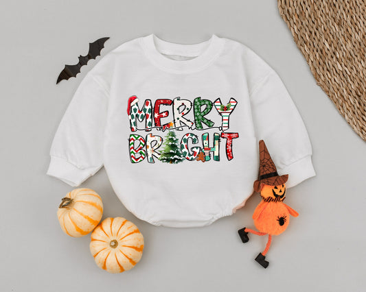 Merry & Bright First Christmas Romper: Baby & Toddler Clothes
