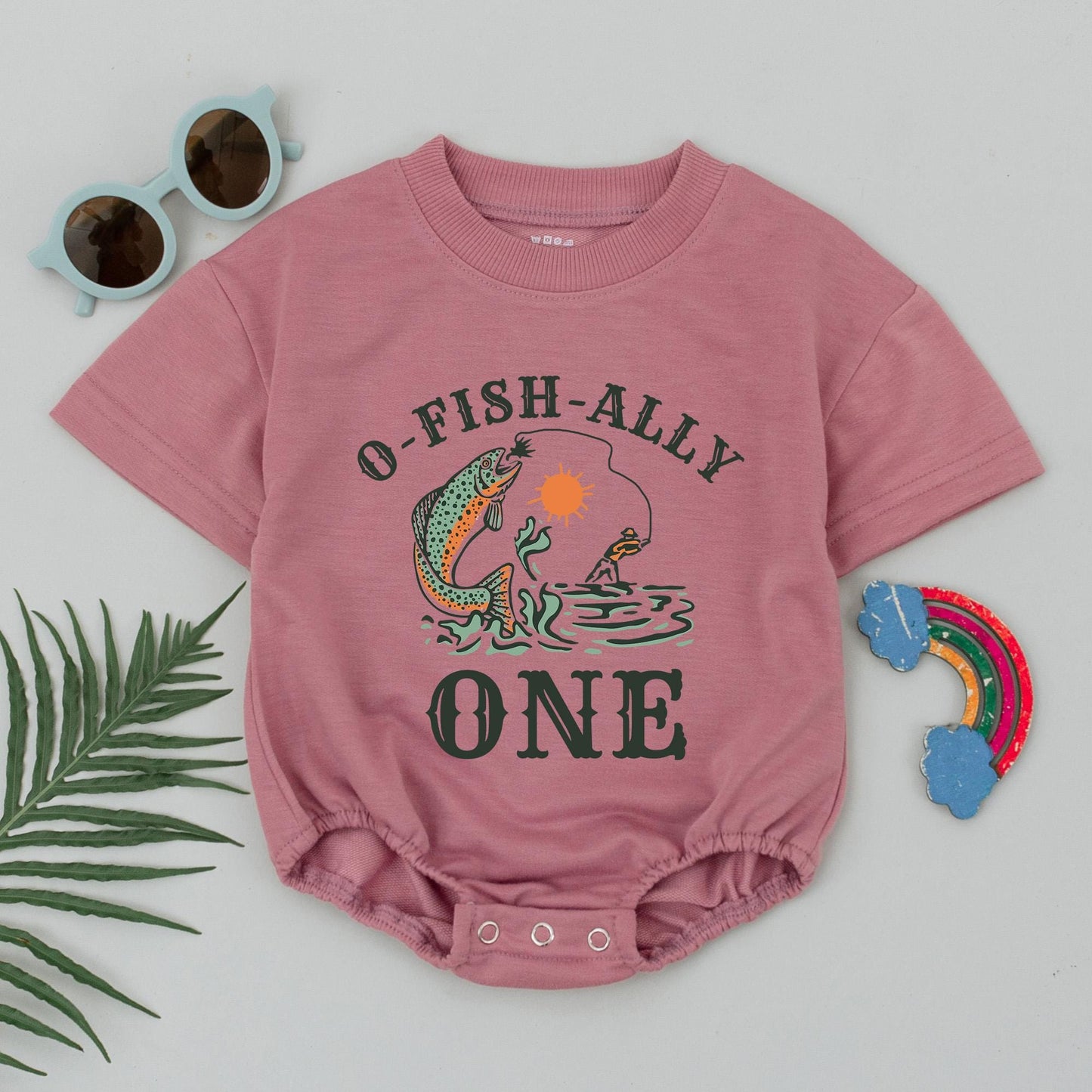 Fishing Birthday Romper - First Birthday Outfit for The Big One