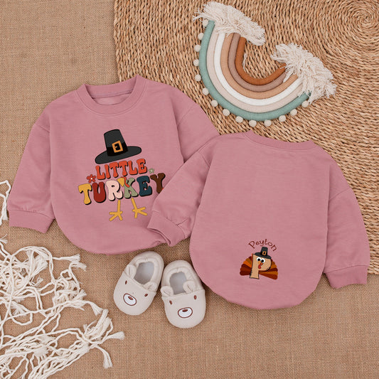 My First Thanksgiving Baby Romper - Cute Turkey Outfit for Newborns