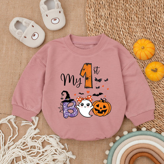 First Halloween Baby Girl Romper - Spooky Bodysuit for Fall Fun