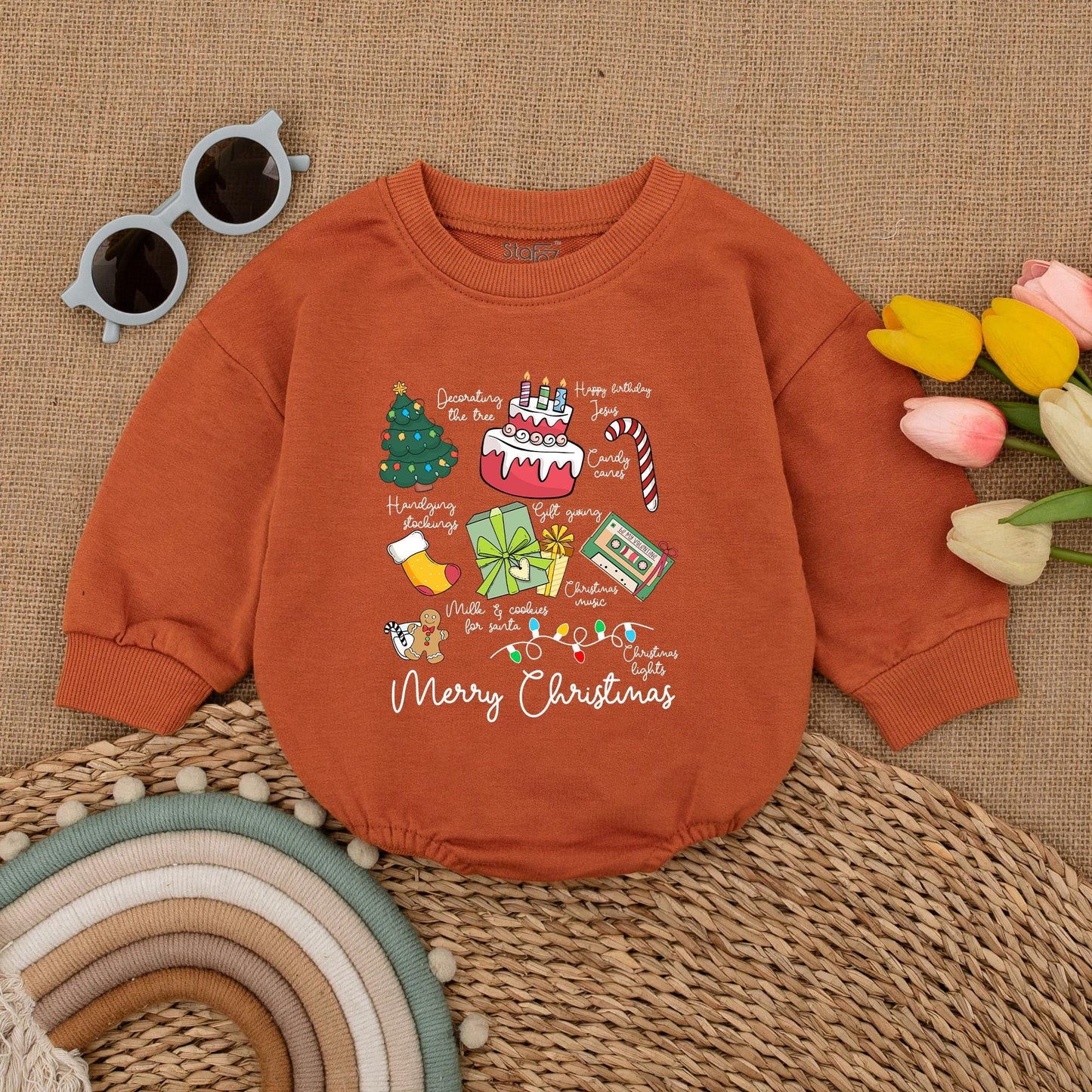 Baby Christmas Bubble Romper – First Holiday Bodysuit Outfit