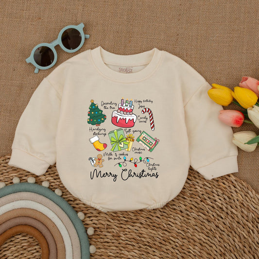 Baby Christmas Bubble Romper – First Holiday Bodysuit Outfit