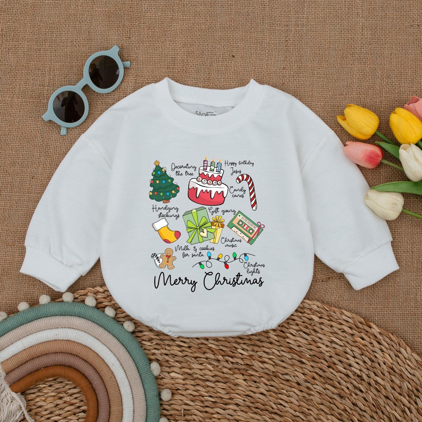Baby Christmas Bubble Romper – First Holiday Bodysuit Outfit